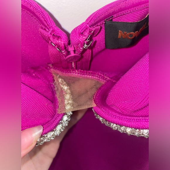 Fashion Nova - Nova Luxe magenta midi bandage dress. Size XS. Worn once. - Picture 9 of 9